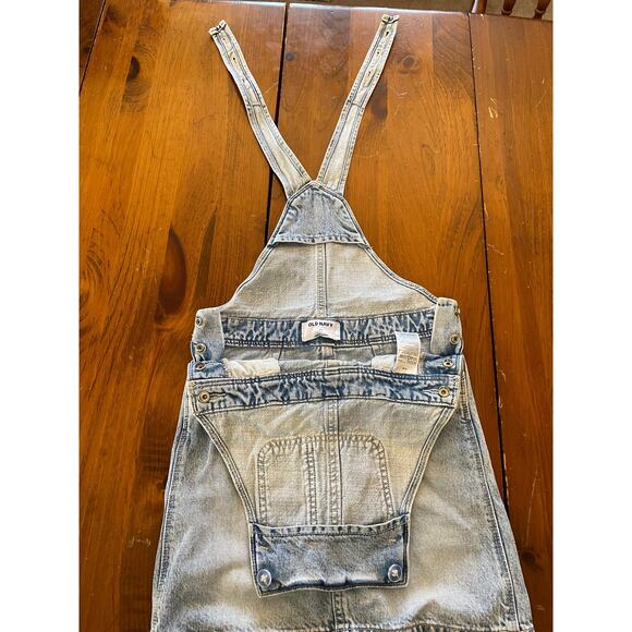 Old Navy Girls Medium Overall Denim Dress Adjustable Straps Light Wash Pockets - Picture 10 of 13